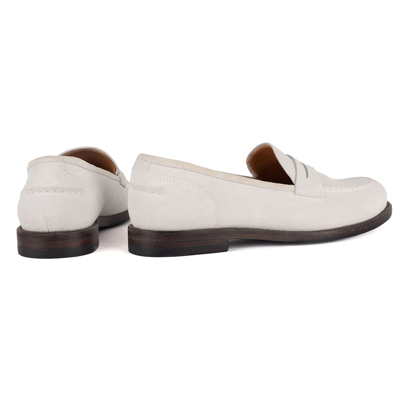 BRENDA 56040<br>White College loafer