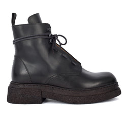 ISABEL 90013<br>Black Chunky Lace-up Boots