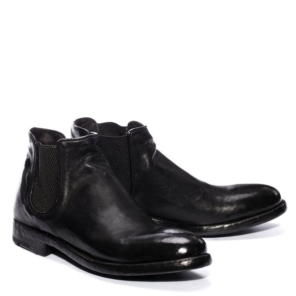 EVITA 510 , Black chelsea boots washed and dyed buffalo leather , vista 2