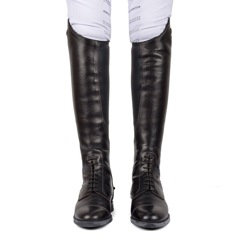 LEONARDO<br>Standard riding boot in black calfskin [35 - 39]