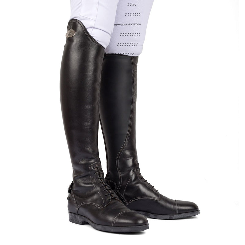 LEONARDO<br>Standard riding boot in black calfskin [35 - 39]