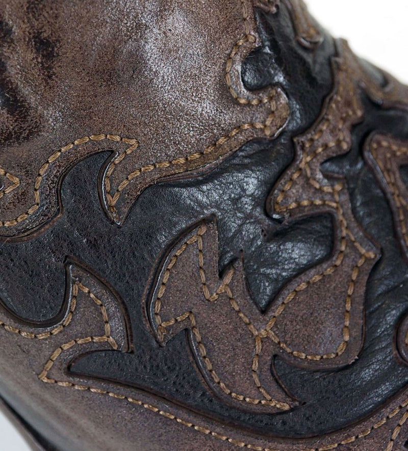 URSULA 46036, Brown texan inspired Ankle boots, vista 2