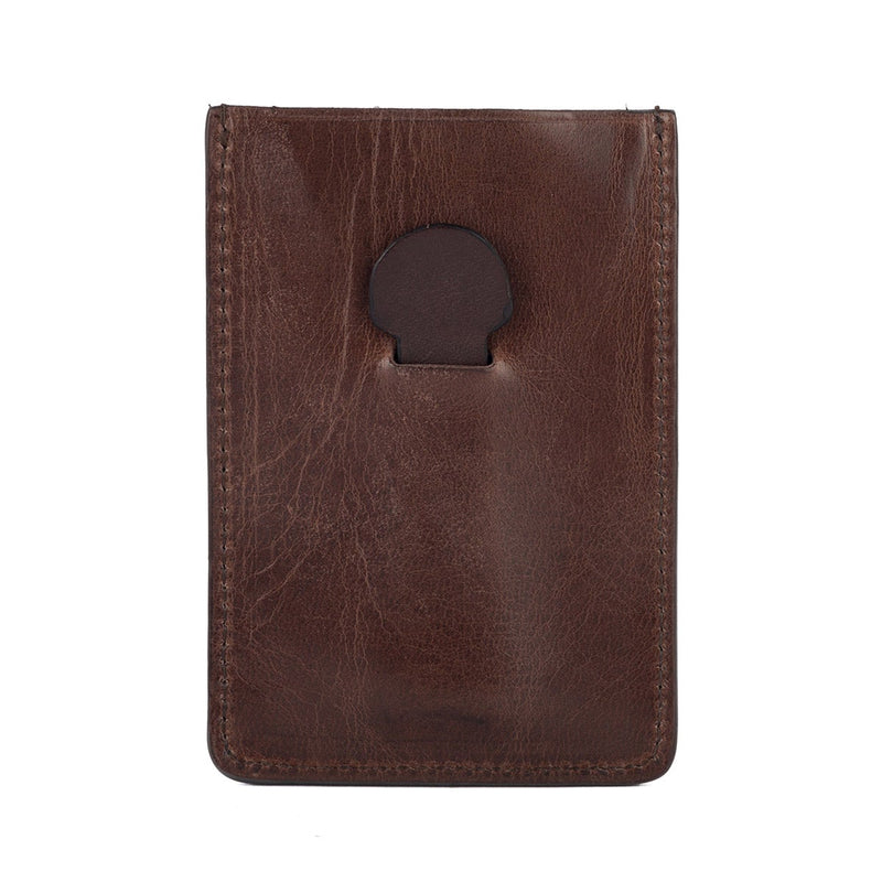 Brown Card Holder with Clip