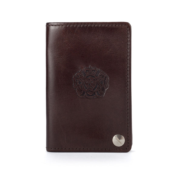 Brown Card Holder with pull-out inserts